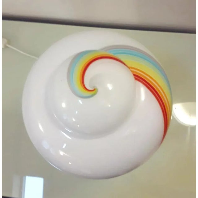 Mid-Century Rainbow Murano Glass Table Lamp For Sale - Image 6 of 11