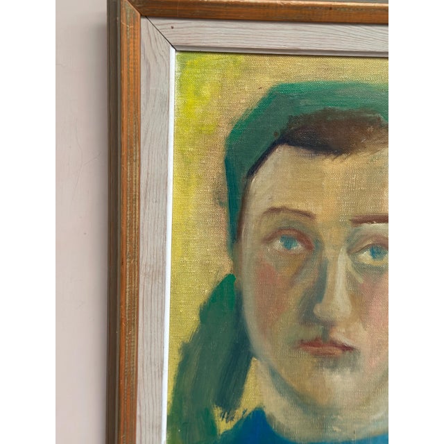 A‑S Nilsson, Portrait, 1950s, Oil Painting on Panel, Framed For Sale - Image 5 of 18