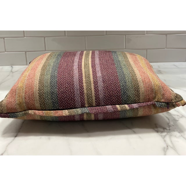 Classic Cloth Kilburnie Pattern Striped Wool Lumbar Pillow For Sale - Image 4 of 13