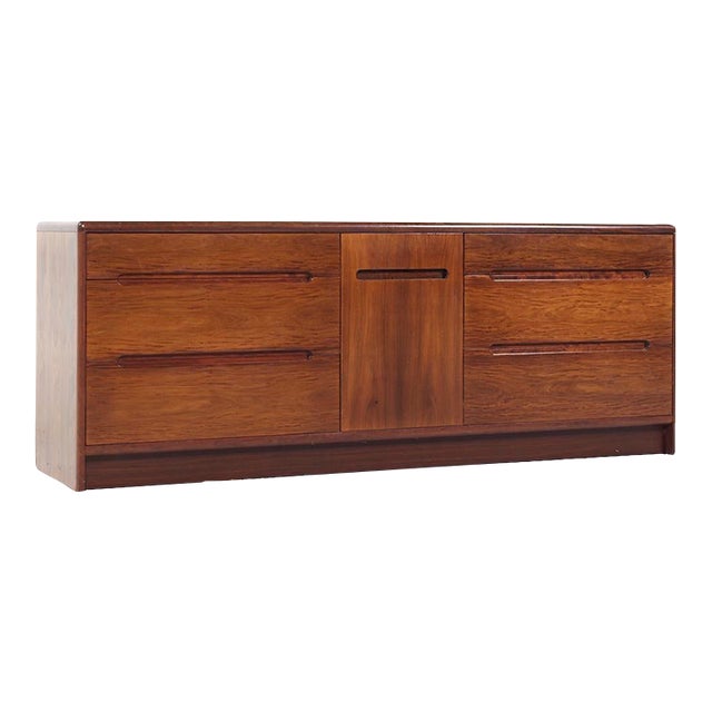 Westnofa Style Mid Century Danish Rosewood Lowboy Dresser For Sale