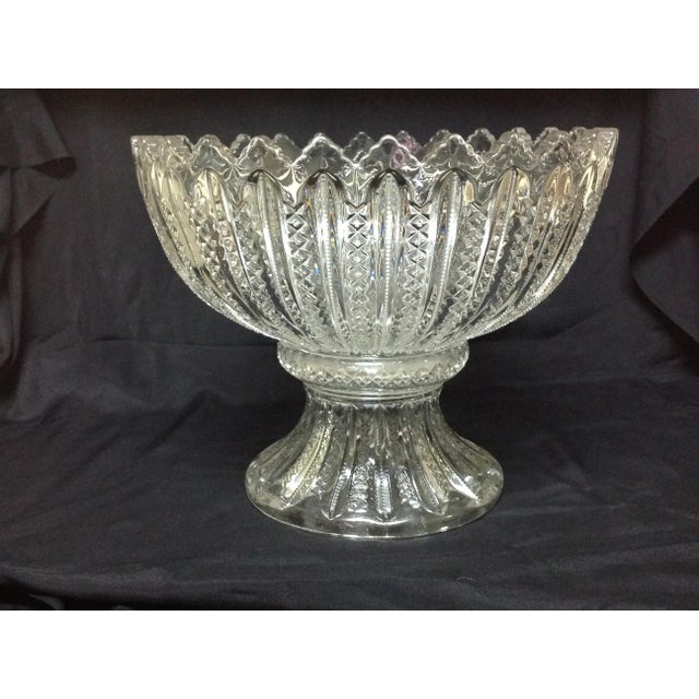 1900 - 1909 Antique Eapg Punch Bowl & Stand Duncan Miller Mardi Gras- 2 Pieces For Sale - Image 5 of 12