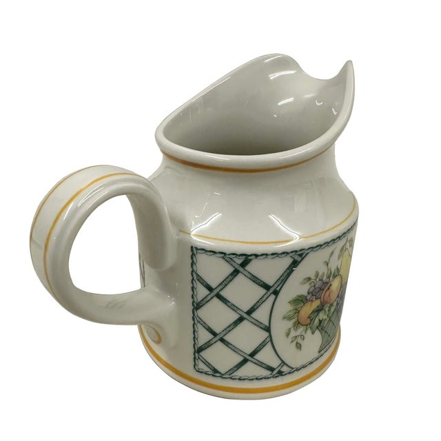 Mid-Century Modern Vintage Porcelain Villeroy & Boch Basket Pattern Creamer For Sale - Image 3 of 8