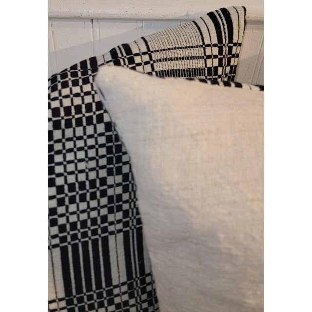 Collection of Five 19thc Blue & White Coverlet Pillows For Sale - Image 4 of 6