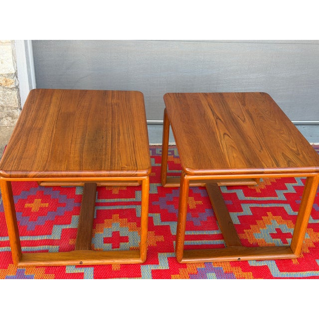 1960s Teak Side Table Set For Sale - Image 4 of 9