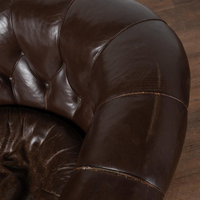 20th Century Vintage Brown Leather Club Chairs, Denmark For Sale - Image 9 of 12