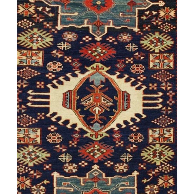 Traditional Fine Antique Persian Karajeh Heriz Rug 4'7" X 5’10” For Sale - Image 3 of 5