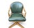 1960s Vintage McGuire Louis XVI Swivel-Tilt Desk Chair in Green Leather For Sale - Image 5 of 18