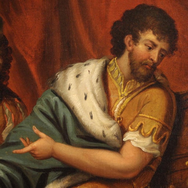 French Artist, Solomon and the Queen of Sheba, 1830, Oil on Canvas, Framed For Sale - Image 12 of 15