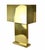 Monumental brass table lamp by Curtis Jere, or C. Jere. Entirely made of brass, this lamp epitomes the style and...