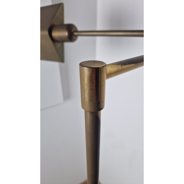 Metal Telescopic Floor Lamp for Reading in Brass, 1960s For Sale - Image 7 of 12