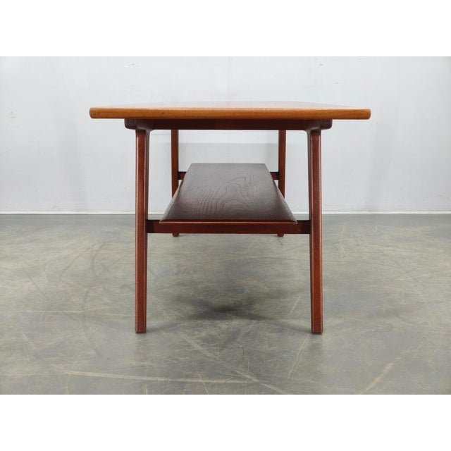 Danish Mid-Century Teak Coffee Table with Shelf, 1960s For Sale - Image 9 of 12