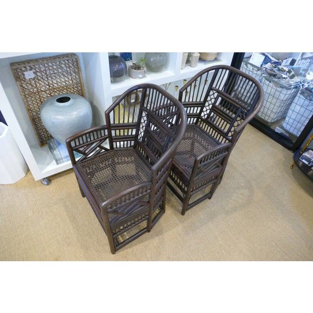 1960s Bamboo Cane Chairs - a Pair For Sale In New York - Image 6 of 10
