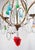 French Bronze Chandelier with Colored Crystals, 1950s For Sale - Image 9 of 12