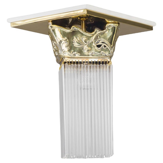 Floral Ceiling Lamp from Jugendstil, Vienna, 1908 For Sale