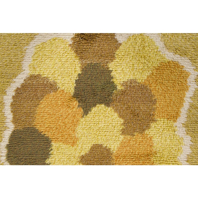 Mid-Century Modern Vintage Swedish Rya Wool Rug in Gold & Brown Hues by Rug & Kilim, 1950-1959 For Sale - Image 3 of 9
