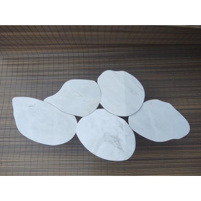 MCM Rare Rute Martins Infinity Coffee Table Calcutta Marble Gold Leaf by Greenapple For Sale - Image 4 of 6