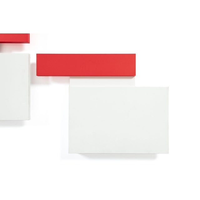 Contemporary Geometric Abstract Art Wall Reliefs by Thomas Vinson White–White–Red, 2004 For Sale - Image 4 of 9