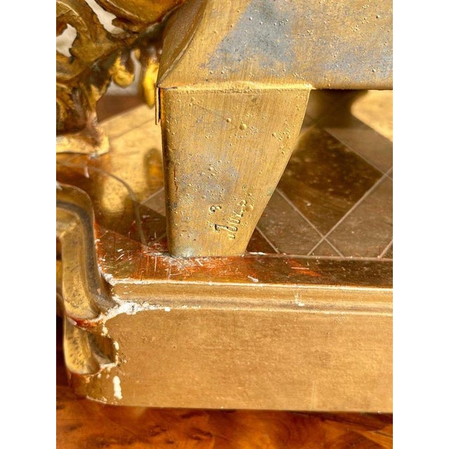 Metal Bronze Samac Clock, 1890s For Sale - Image 7 of 11