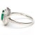 Contemporary 14KW Emerald(1.17) & Diamond(0.34) Double Halo Ring, size 7 For Sale - Image 3 of 5