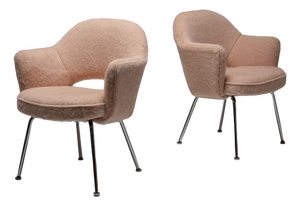 Model 71 Dining Chair in Pink by Eero Saarinen for Knoll, 1980s, Set of 2