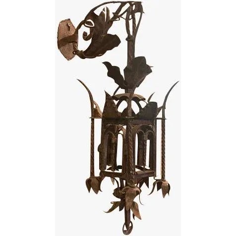 Italian Pair of 19th Century Italian Antique Lantern Sconces For Sale - Image 3 of 7