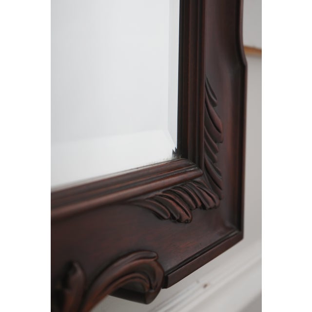 Henkel Harris Henkel Harris Carved Mahogany Dome Top Wall Mirror For Sale - Image 4 of 11