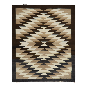 Vintage Zabihi Collection Tribal Geometric American Navajo Rug