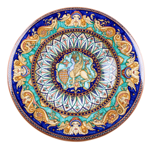 Copper Green Dragons Plate by deBlona