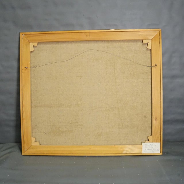 Gray Vintage Oil Painting of a Bavarian Village, Alexander Michael 1973 For Sale - Image 8 of 8