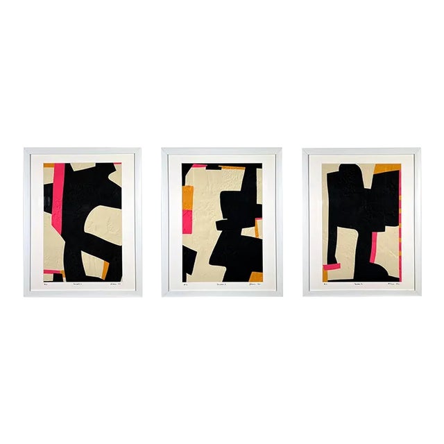 "Paninaro" Set of 3 Abstract Organic Modern Artist Proof Giclée Prints, 2022 For Sale