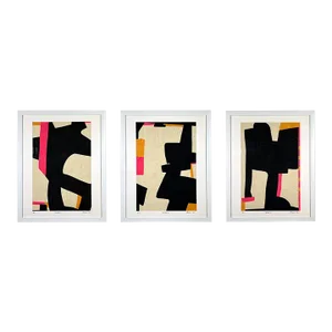 "Paninaro" Set of 3 Abstract Organic Modern Artist Proof Giclée Prints, 2022