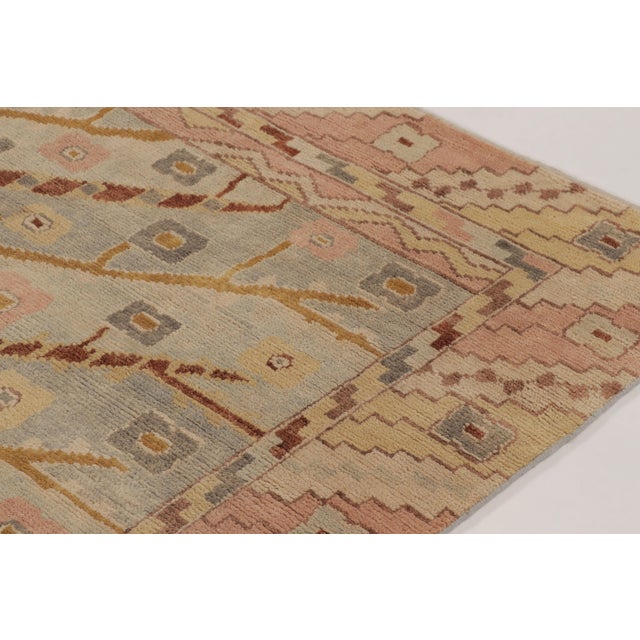 2010s Rug & Kilim’s Contemporary Oushak Rug in Beige & Brown With Tree of Life Patterns For Sale - Image 5 of 10