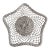Vintage Coastal Woven Metal Catchall Basket / Sculptural Silver Basket For Sale