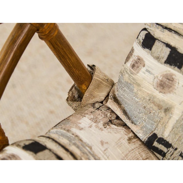 Bamboo Vintage Chair and Ottoman For Sale - Image 12 of 12