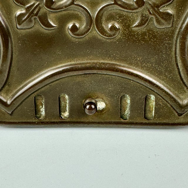 Olive Antique French Metal Portable Chaufferette Coal Box With Wooden Handle to Warm Hands While Tatting C1800's For Sale - Image 8 of 11