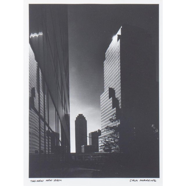 Jack Manning (American, 1920-1986) "The New New York", Gelatin Silver Print, depicting a view of Manhattan, signed in...