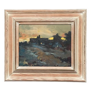 Arne Aspelin, Atmospheric Landscape, 1950s, Oil on Panel, Framed For Sale