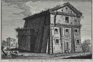 After Giuseppe Vasi, Tempio di Bacco, Etching, 18th Century