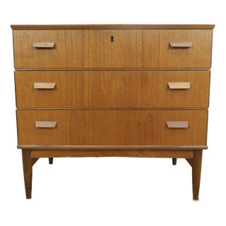 Teak Chest of 3 Drawers, Denmark, 1960 For Sale