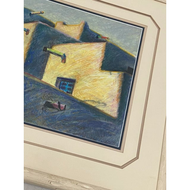 Margie Dickson "Pueblo 2" Original Pastel on Paper 20th Century For Sale - Image 4 of 10