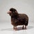 Equal parts iconic and adorable, this large life-sized Lalanne-style sheep is made of wood with leather ears and brown...