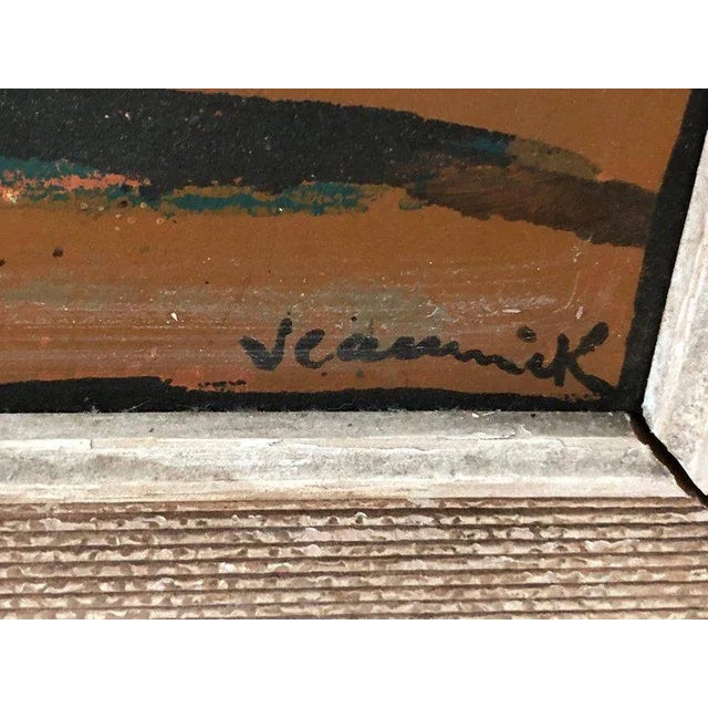 1950s Signed Mid-Century Seriagraph on Board by Maurice De Vlaminck For Sale - Image 9 of 11