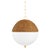Mitzi Summer Rattan 1-Light Small Pendant, Aged Brass For Sale