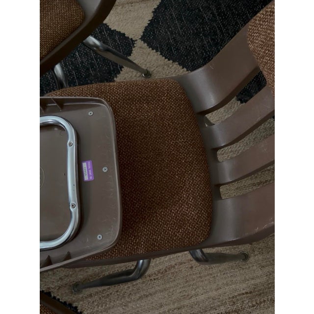 Modern Retro Modern Tobacco Brown Chairs, 1970s For Sale - Image 3 of 6