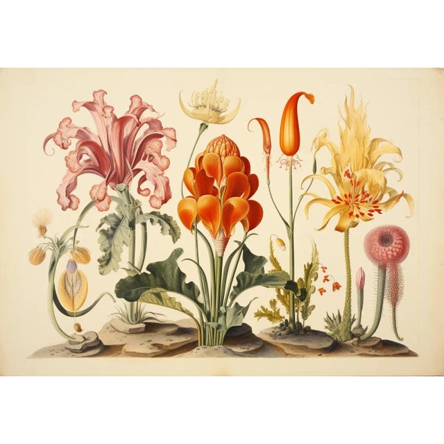 2020s Set of 4 - 20' X 13.9' Framed Botanical Prints 'Hortus Floridus' Style Flowers #7 For Sale - Image 5 of 9