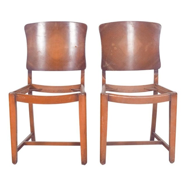 Brown Portuguese Classical Chairs, 1950s, Set of 2 For Sale - Image 8 of 8