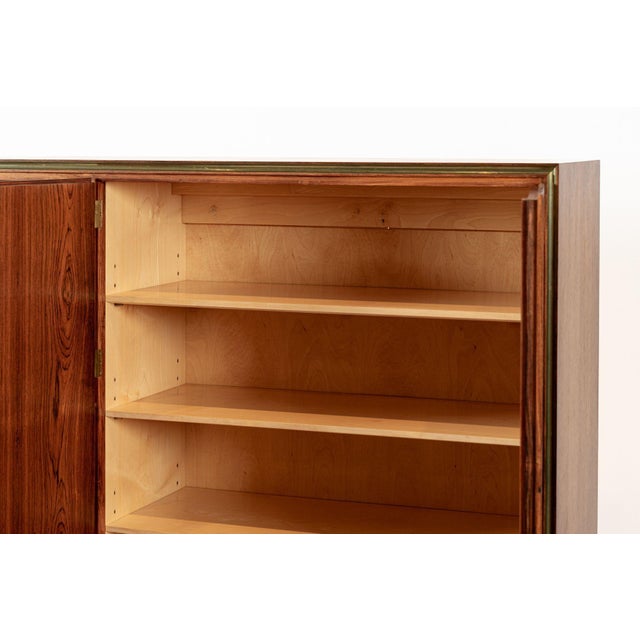 Wood Exceptional Mid Century Danish Modern Floating Rosewood Wall Cabinet 1950s For Sale - Image 7 of 13