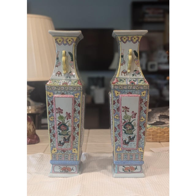Chinese Pair of Antique Chinese Vases For Sale - Image 3 of 6