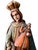 Antique Religious Folk Art - Carved Wooden and Painted Santos Figure of Santa Ana Triple For Sale - Image 10 of 18
