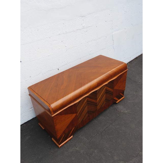 This brilliant Cedar Trunk Chest is made of wood, solid wood, walnut, veneer, and cedar wood. This trunk was made in the...
